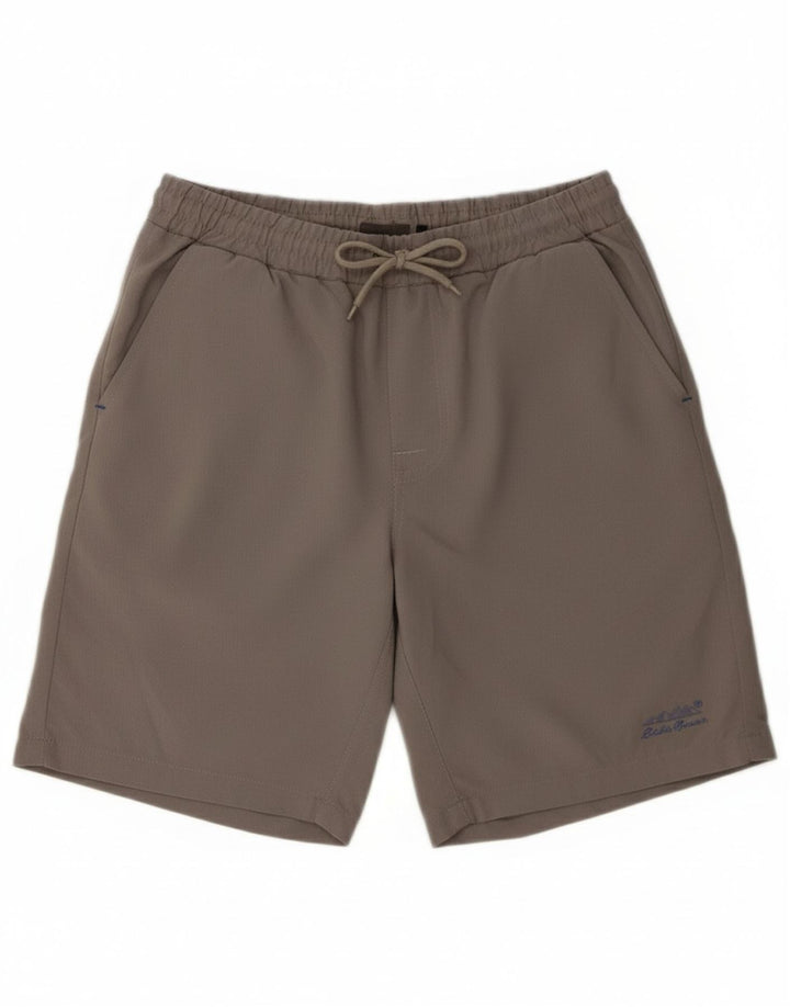 EDDIE BAUER Boys Sport Shorts 10-11 Years Medium Grey Polyester