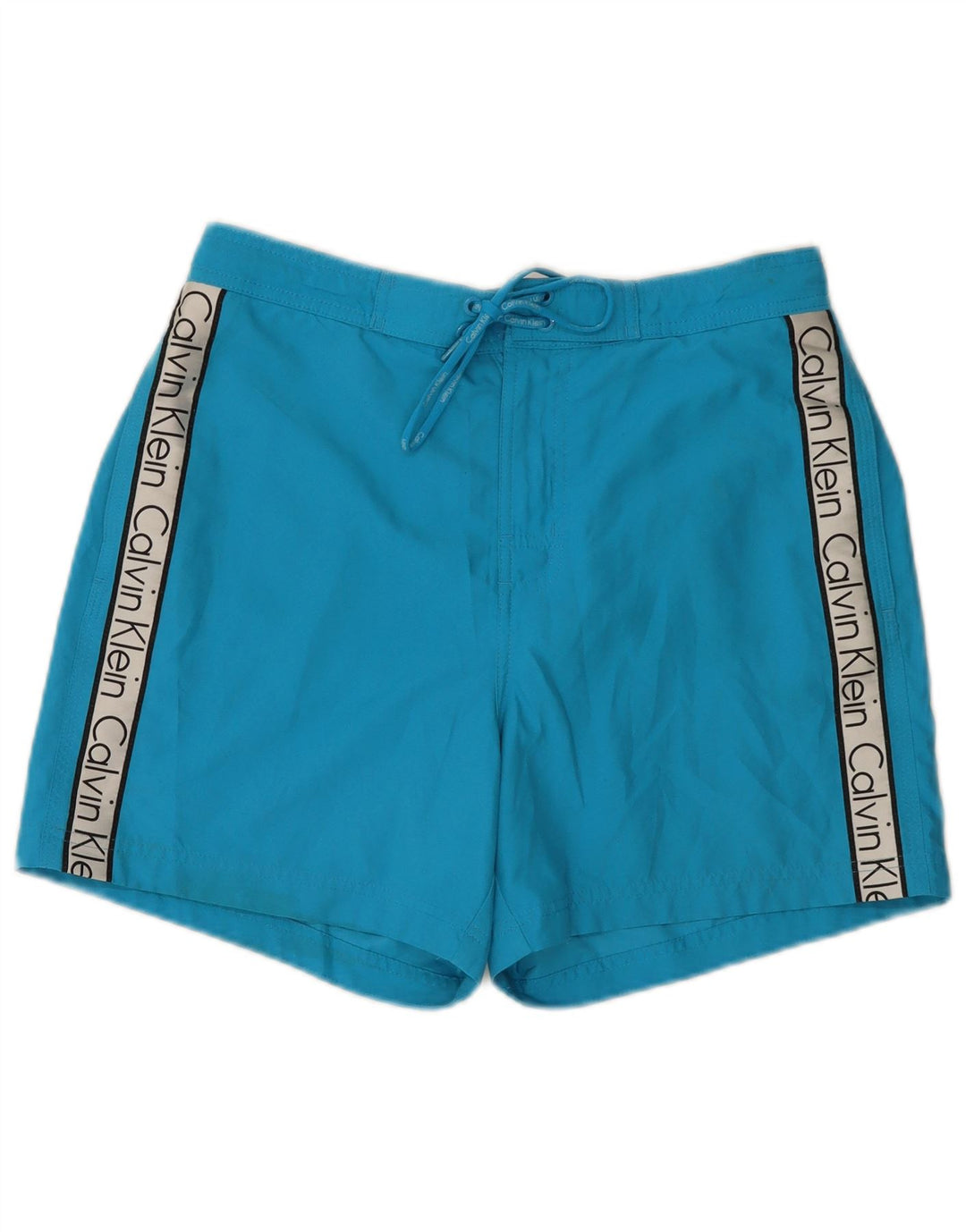 Pantaloni scurți de înot grafic Calvin Klein pentru bărbați, albastru mediu, color block