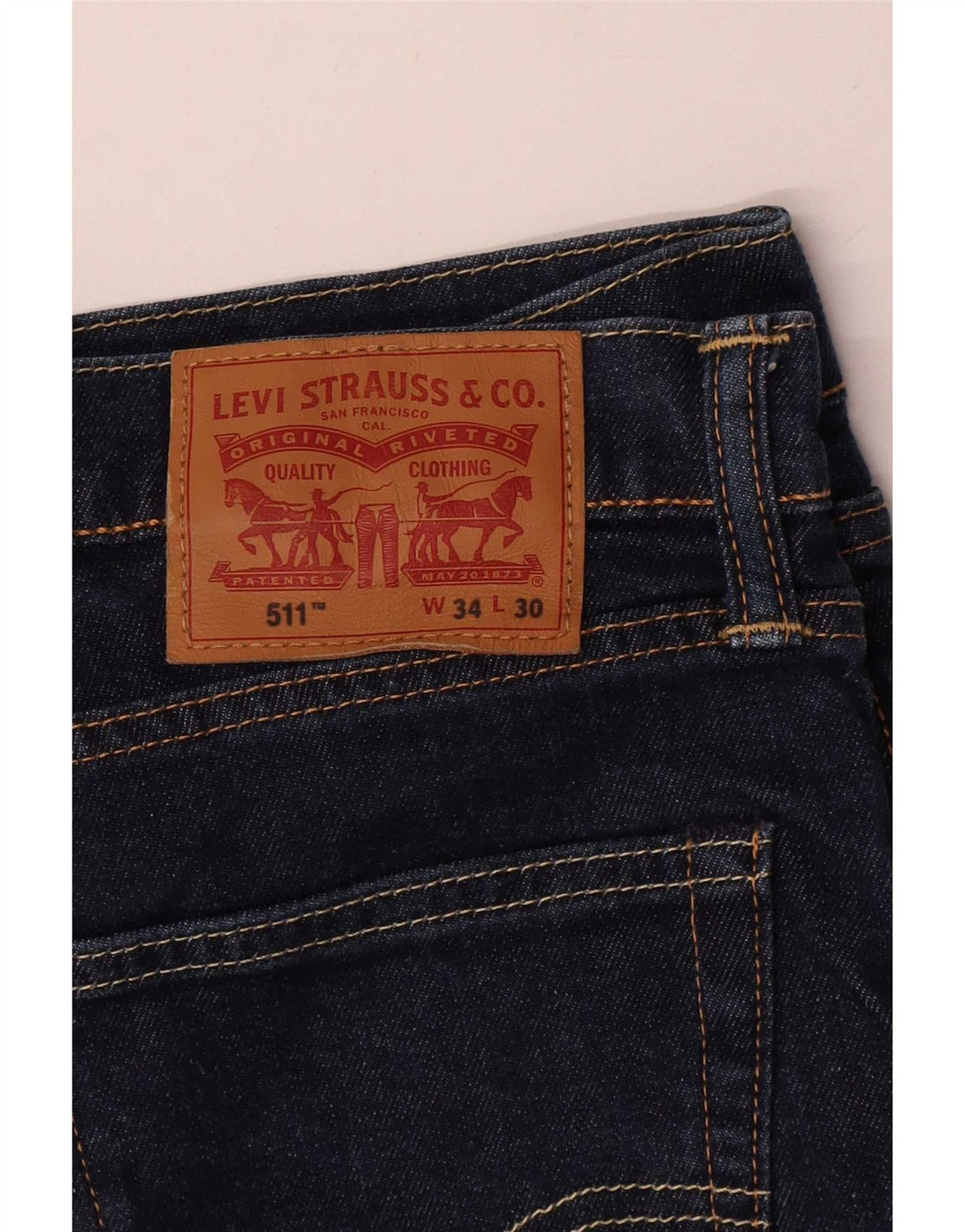 Blugi pentru bărbați Levi's 511 Slim W34 L30 Bumbac bleumarin