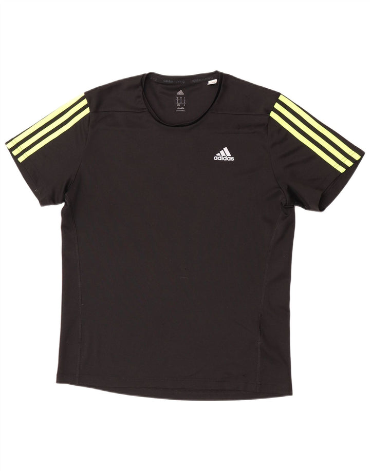 Tricou Adidas Climalite pentru bărbați Top Mediu Negru Poliester