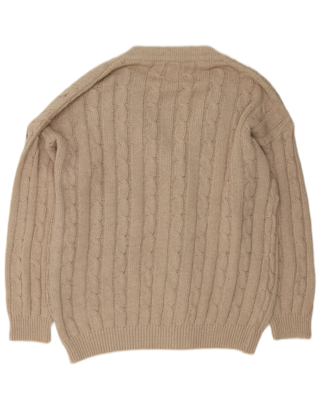 Pulover cardigan pentru bărbați VINTAGE, mare, bej, bumbac