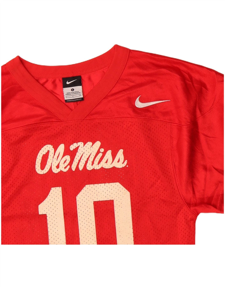 Tricou grafic crop NIKE pentru femei Top UK 8 Poliester roșu mic
