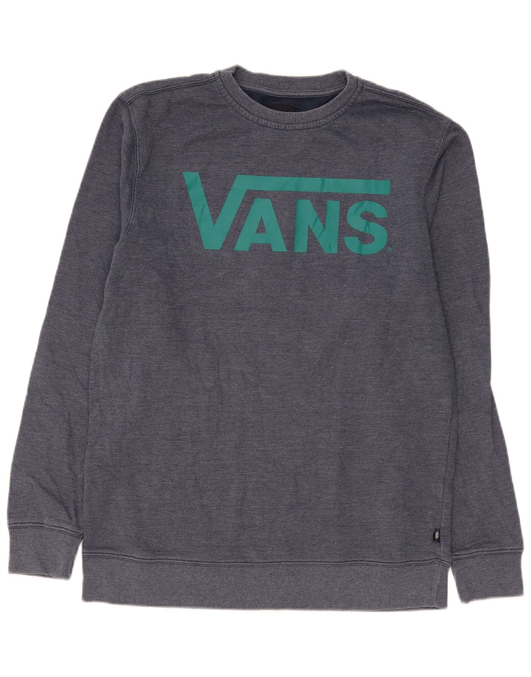 Hanorac grafic pentru bărbați Vans Pulover mediu din bumbac bleumarin