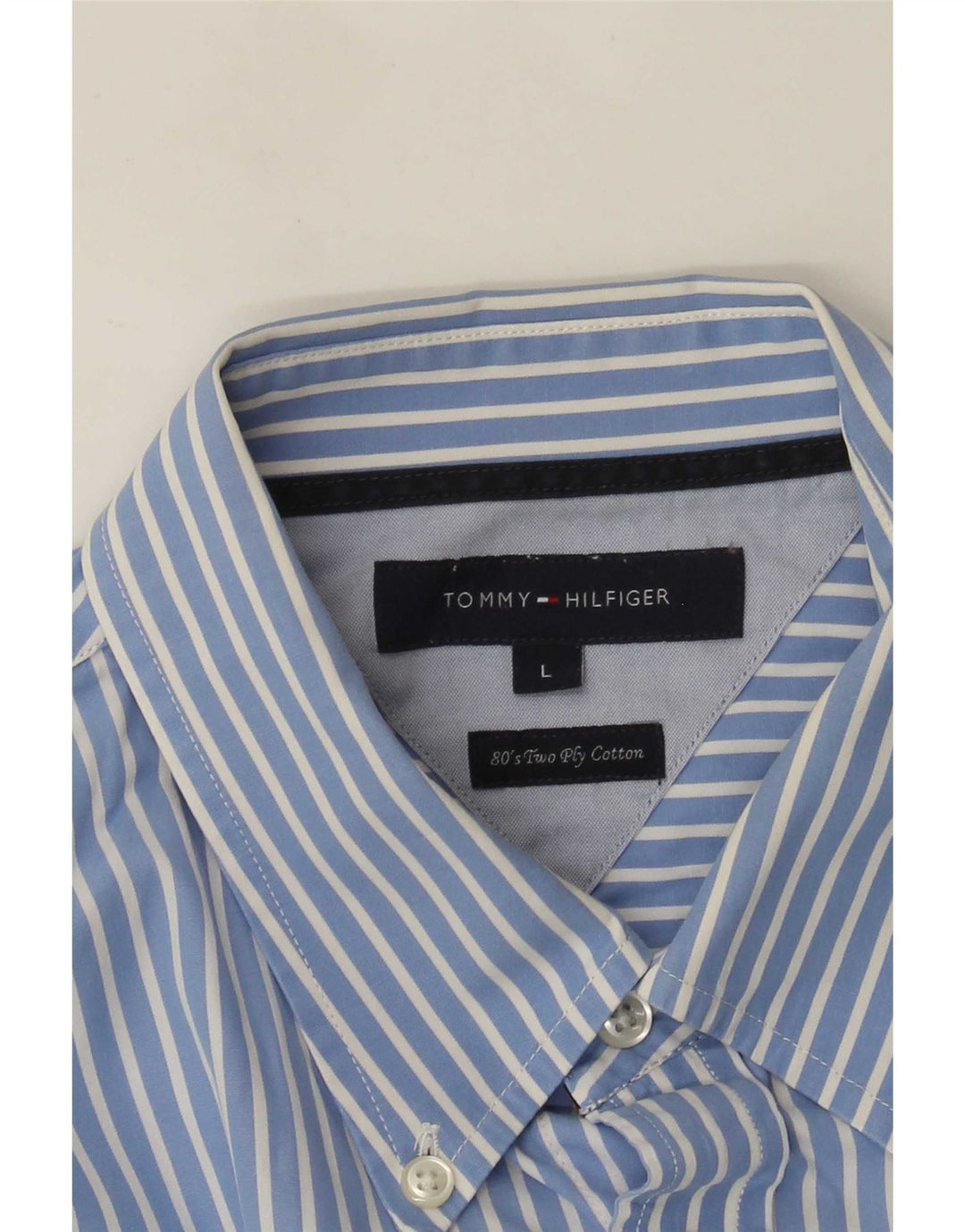 Cămașă pentru bărbați Tommy Hilfiger, mare, albastru, bumbac cu dungi