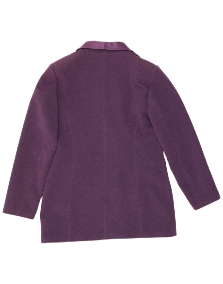 Jachetă vintage pentru femei cu 3 nasturi, UK 12, violet mediu