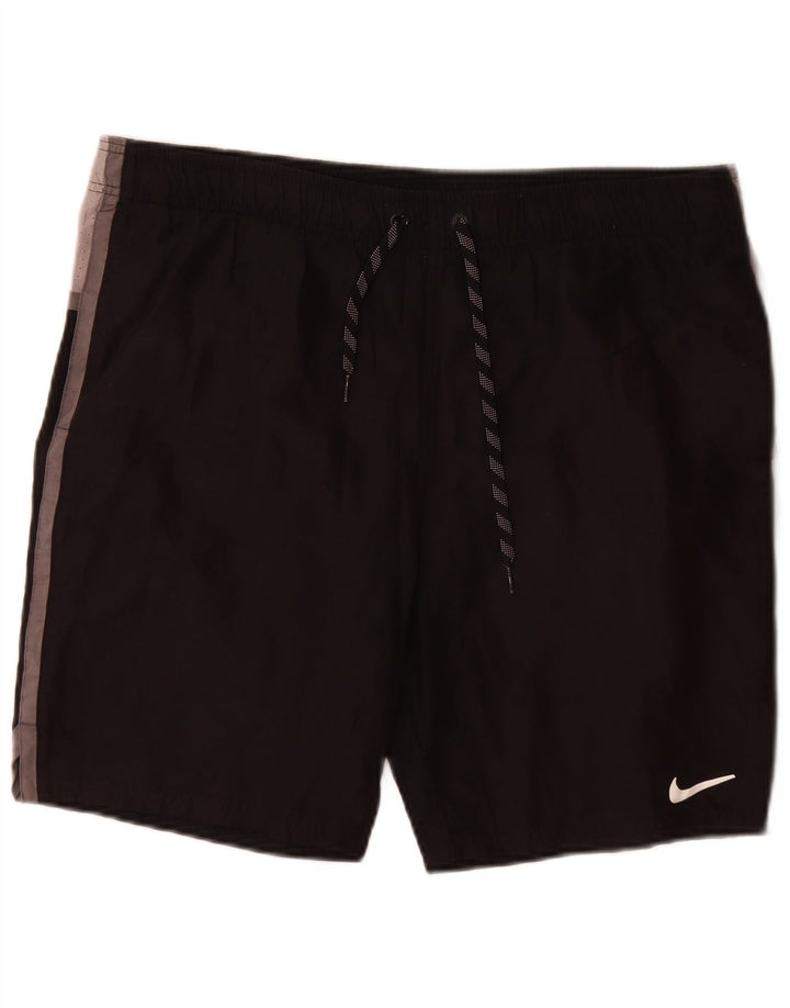 Pantaloni scurți sport Nike pentru bărbați, negru mediu, poliester color bloc