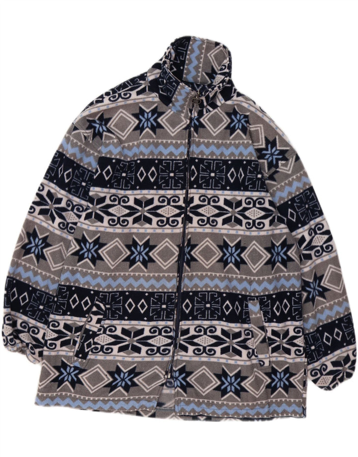 Jachetă din lână pentru bărbați VINTAGE UK 40, mare, gri Fair Isle