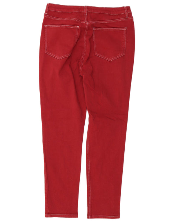 MINT VELVET Blugi subțiri pentru femei UK 14 Large W32 L26 Bumbac roșu