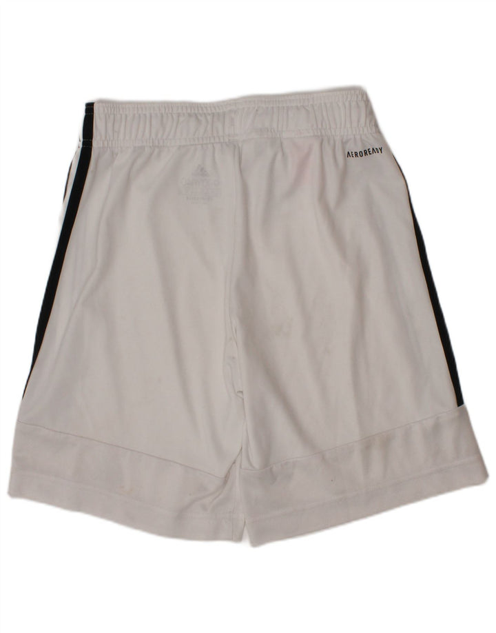Pantaloni scurți sport Aeroready Adidas pentru băieți 9-10 ani, alb, poliester