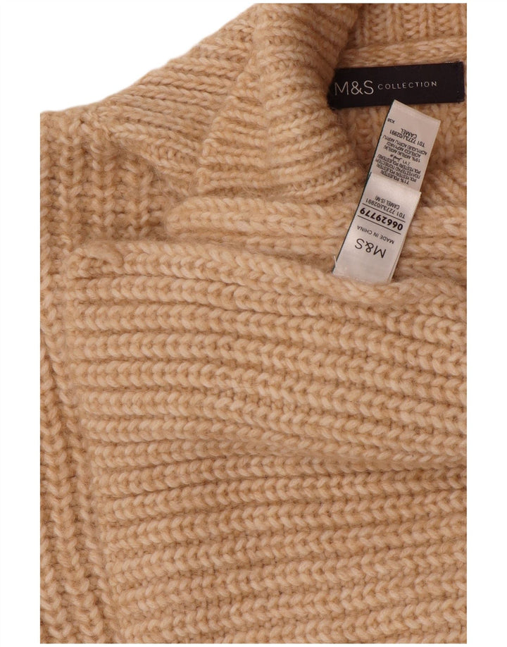 MARKS & SPENCER Jumper Poncho fără mâneci pentru femei UK 10 Mic Bej