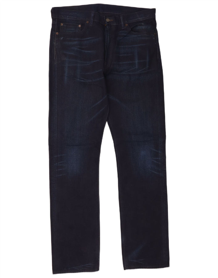 Blugi drepti pentru bărbați Levi's 513 W36 L34 Bumbac bleumarin