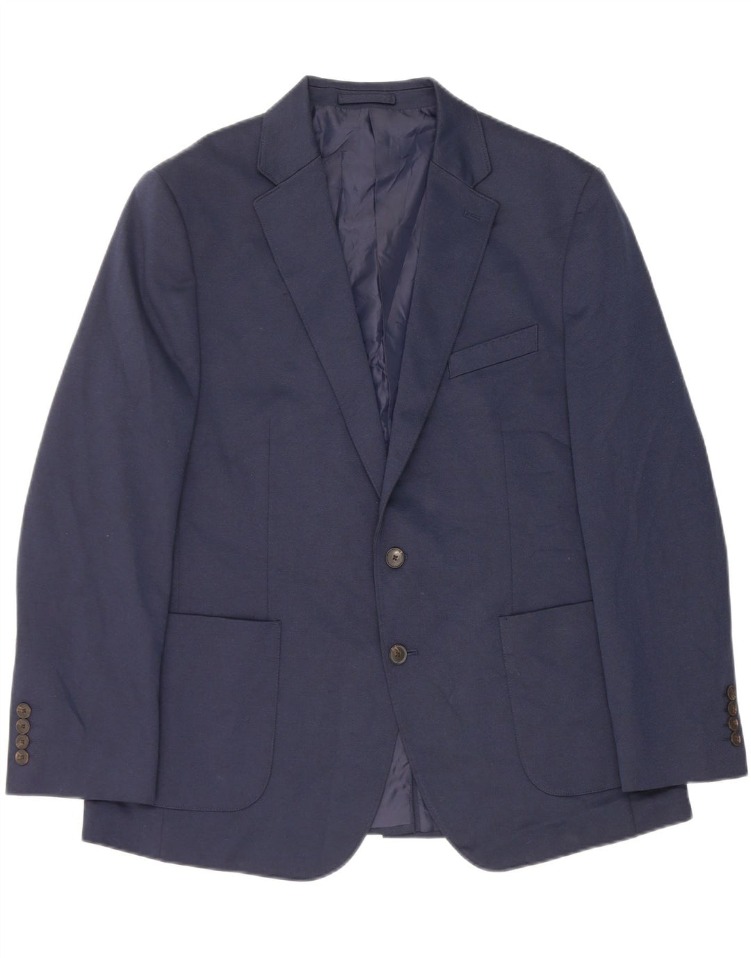 Jachetă pentru bărbați Marks & Spencer, cu 2 nasturi, UK 44 XL, poliester bleumarin