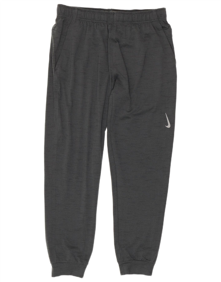 Pantaloni de trening Nike Dri Fit pentru bărbați Pantaloni de jogging, mari, gri, poliester cu pături