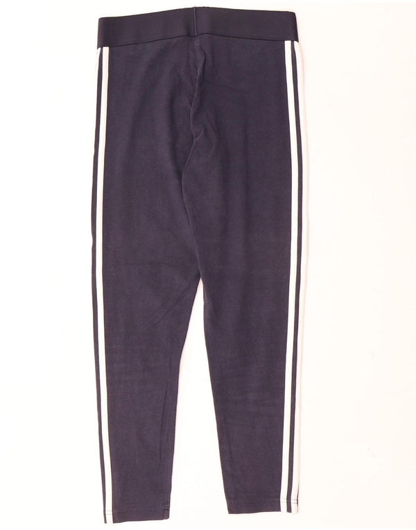 Leggings pentru femei Adidas Marea Britanie 12/14, bumbac mediu albastru bleumarin