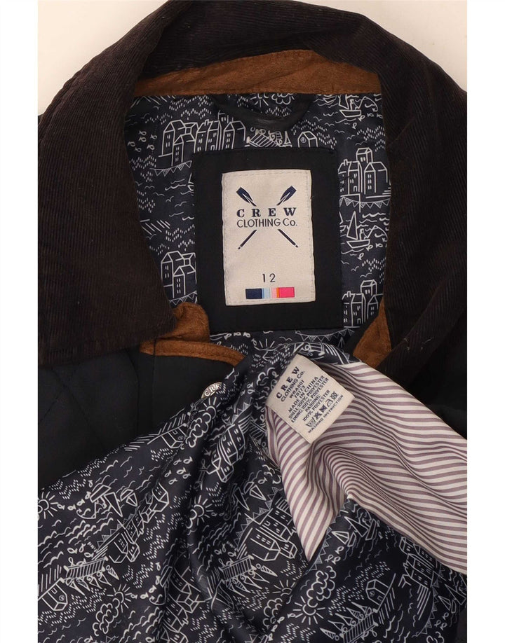 Crew Clothing Jachetă matlasată pentru femei UK 12 Medium Navy Blue Poliester