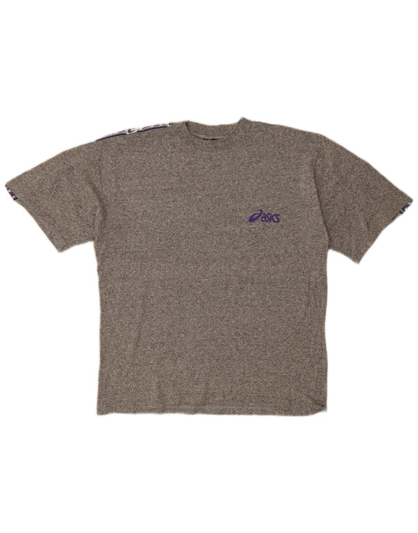 Tricou grafic Asics pentru bărbați Top mare, gri bumbac cu pete