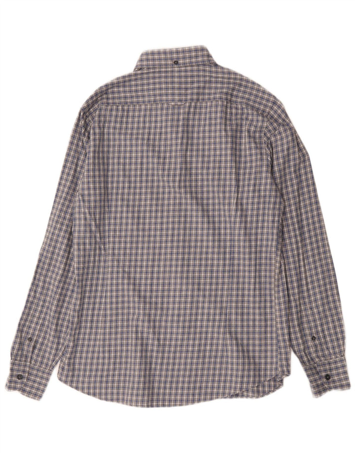 Cămașă Massimo Dutti pentru bărbați, gri mediu, carouri