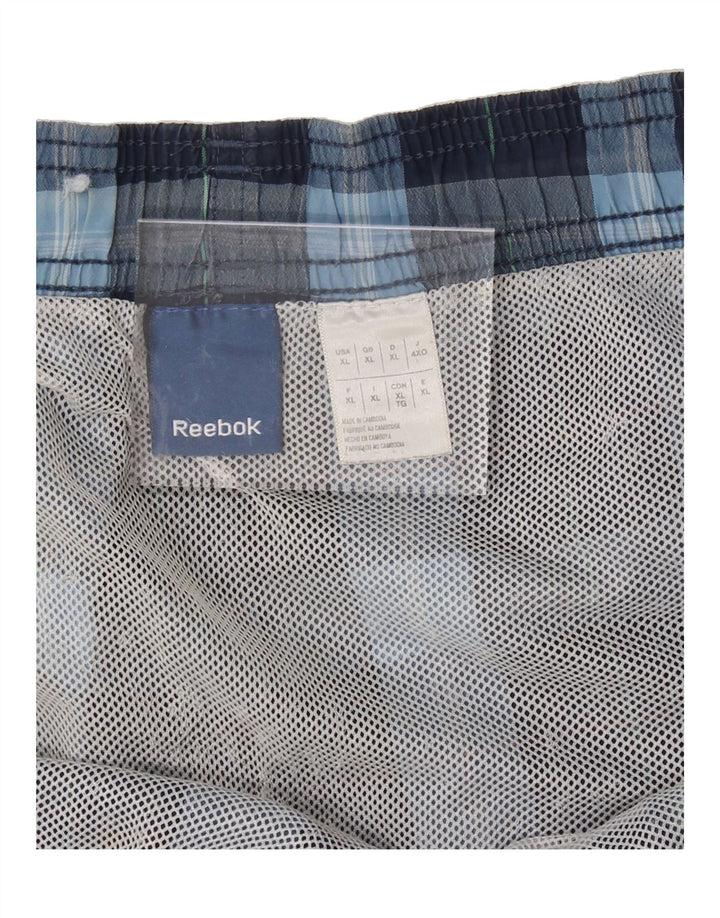 REEBOK Mens Swimming Shorts XL  Blue Check Vintage Reebok and Second-Hand Reebok from Messina Hembry 