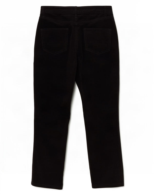 Pantaloni din velur pentru femei Marks & Spencer UK 12 Medium W30 L25 Negru