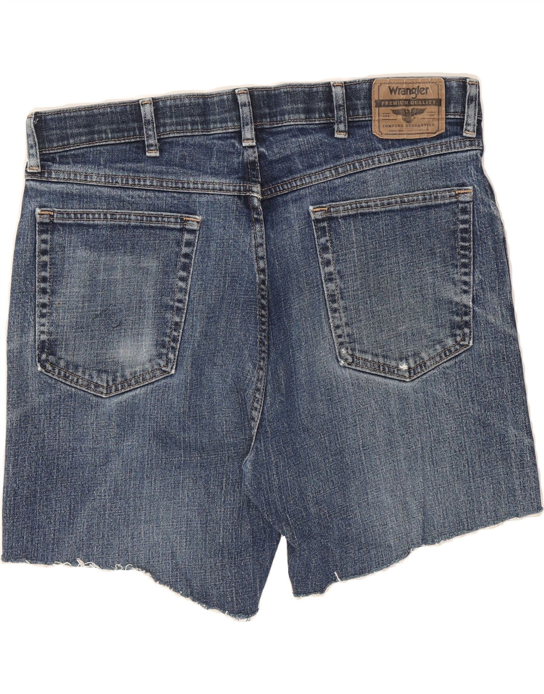 WRANGLER Mens Regular Fit Denim Shorts W36 Large  Blue Cotton Vintage Wrangler and Second-Hand Wrangler from Messina Hembry 