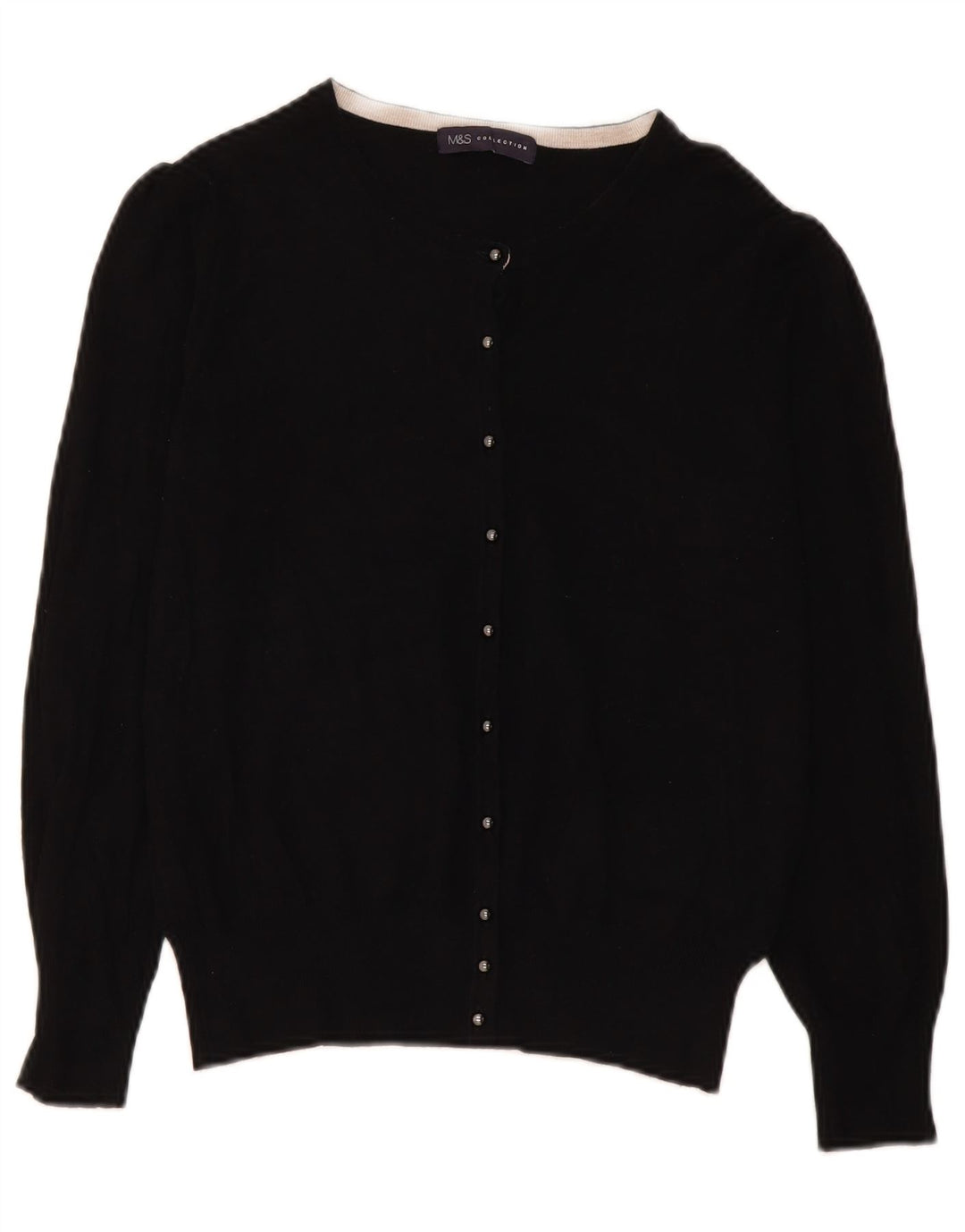 Pulover cardigan pentru femei Marks & Spencer UK 14 Medium Black Viscose