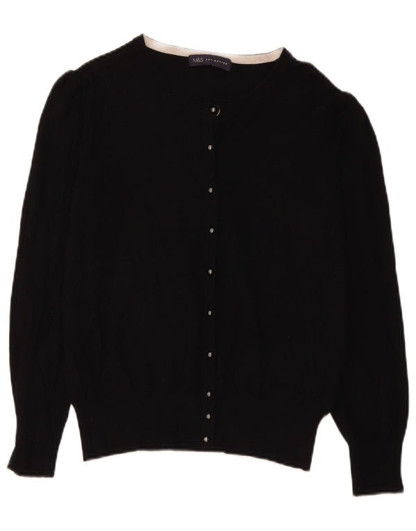Pulover cardigan pentru femei Marks & Spencer UK 14 Medium Black Viscose