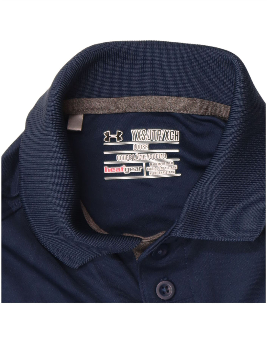 Tricou polo pentru băieți UNDER ARMOUR Heat Gear 6-7 ani XS bleumarin