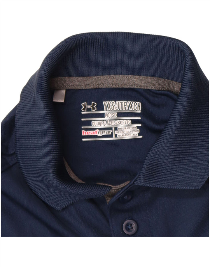 Tricou polo pentru băieți UNDER ARMOUR Heat Gear 6-7 ani XS bleumarin