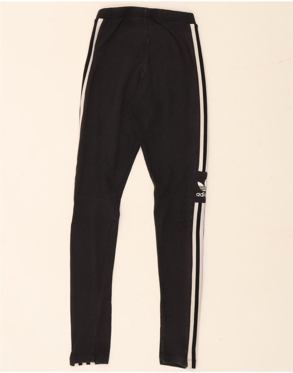 Leggings grafic Adidas pentru femei UK 4 XS bumbac negru