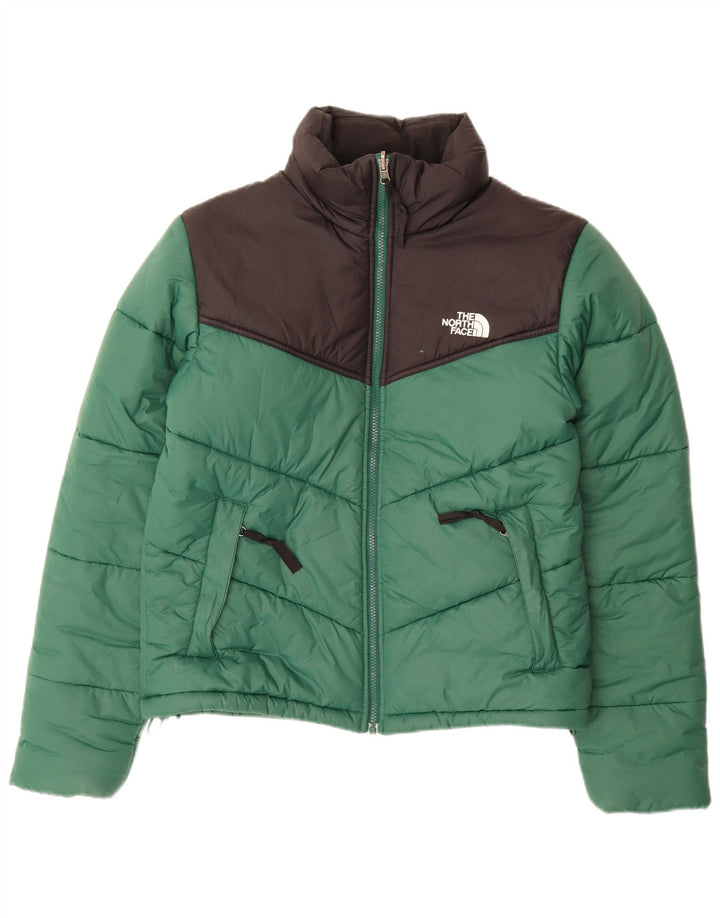 Jachetă căptușită pentru bărbați THE NORTH FACE UK 36 Small Green Colorblock Nylon