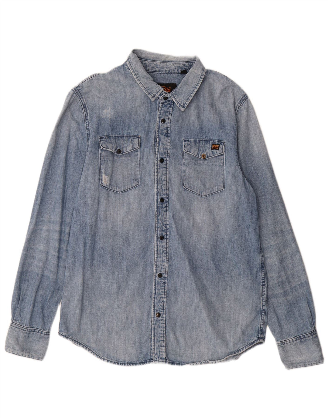Cămașă de blugi pentru bărbați Superdry XL, bumbac albastru