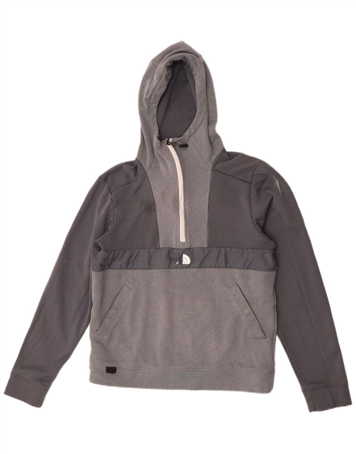 Hanocă The North Face pentru bărbați, cu fermoar și gât, poliester mediu gri