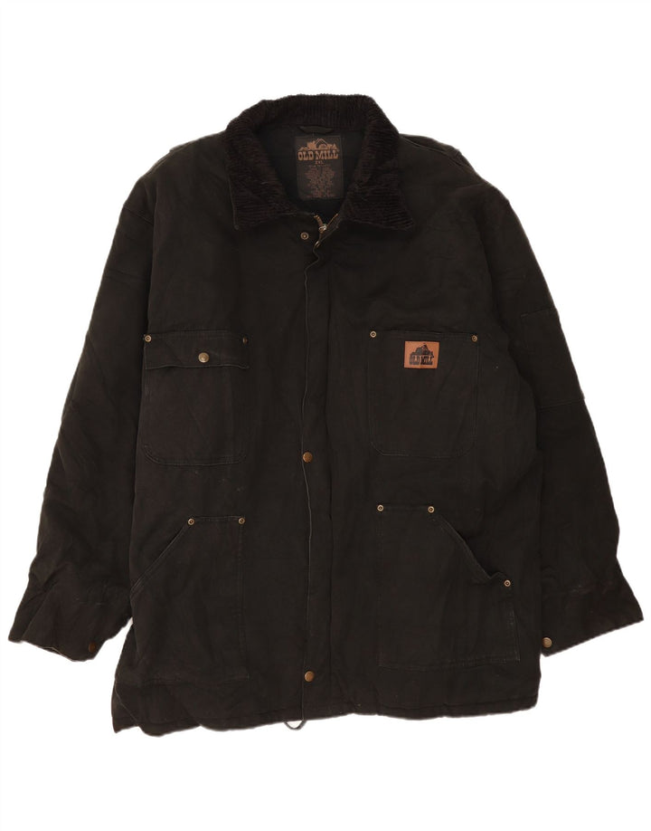 Jachetă Windbreaker pentru bărbați Old Mill UK 44 2XL Bumbac negru