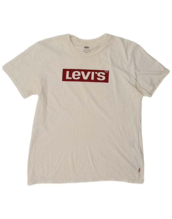 Tricou grafic pentru bărbați Levi's Top Medium White Bumbac