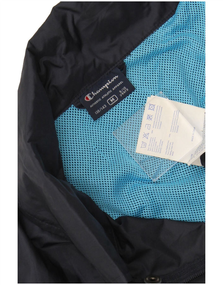 CHAMPION Boys Rain Jacket 9-10 Years Medium Navy Blue Polyamide