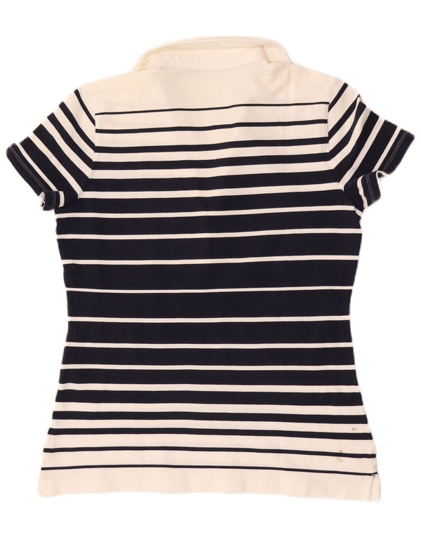 Tricou polo Tommy Hilfiger pentru femei UK 14 Medium bleumarin cu dungi