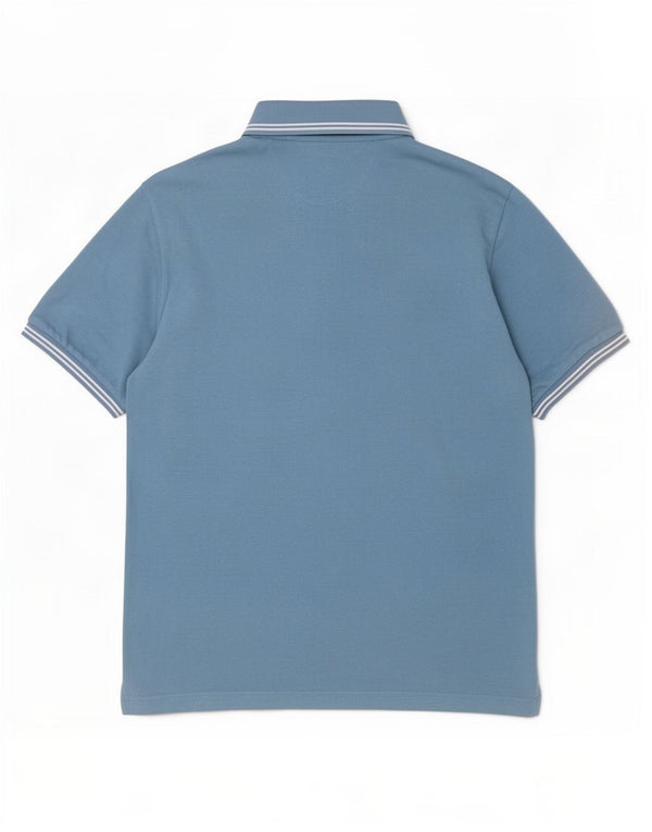 Tricou polo pentru bărbați Champion Easy Fit, bumbac cu dungi albastre medii