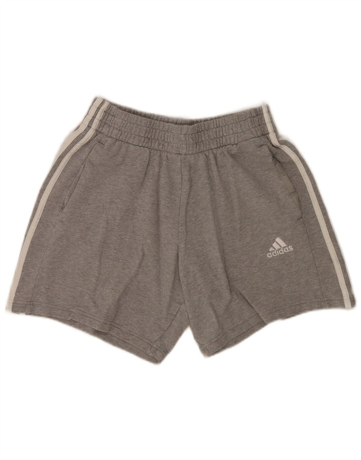 Pantaloni scurți sport Adidas pentru bărbați, bumbac cu pete gri medii