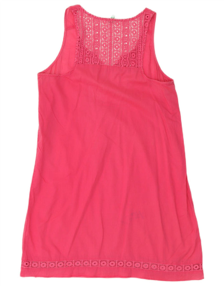 Rochie fără mâneci Benetton pentru femei UK 12 Roz mediu
