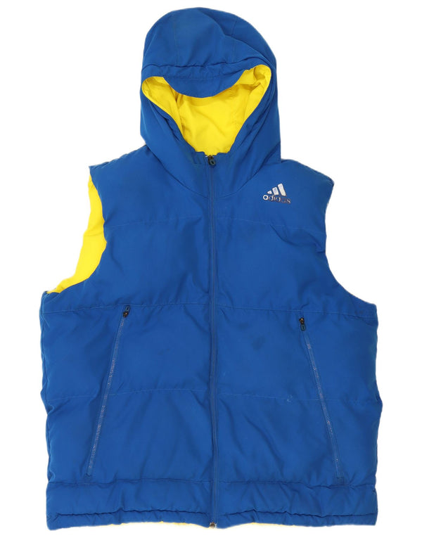 Gilet căptușit reversibil cu glugă ADIDAS UK 42 XL Albastru