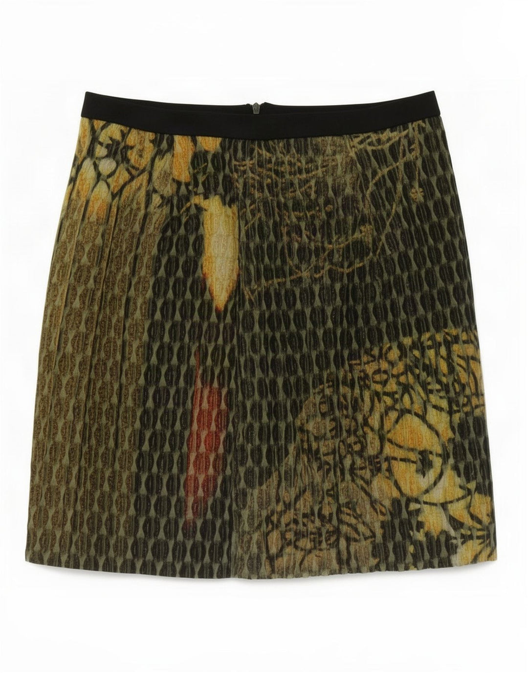 Fusta mini cu model abstract de epocă pentru femei, medie, W28, multicoloră