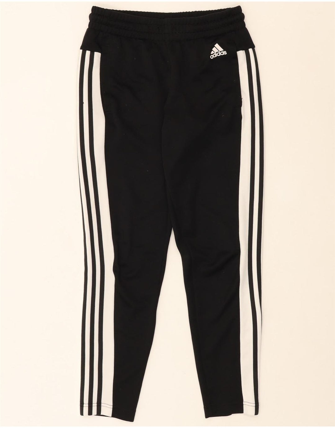ADIDAS Womens Tracksuit Trousers UK 8/10 Small  Black Polyester Vintage Adidas and Second-Hand Adidas from Messina Hembry 