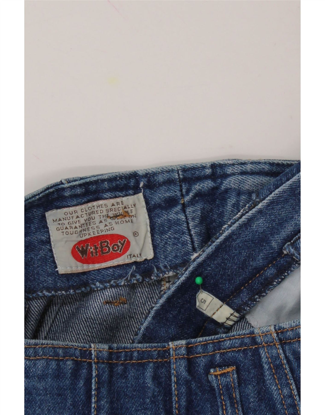 WIT BOY Womens Denim Skirt US 5 Medium W28  Blue Cotton Vintage Wit Boy and Second-Hand Wit Boy from Messina Hembry 