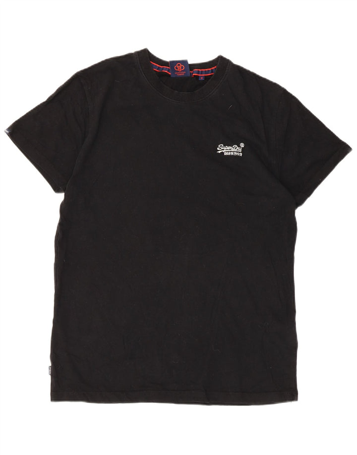 Tricou Superdry pentru bărbați Top mediu negru bumbac