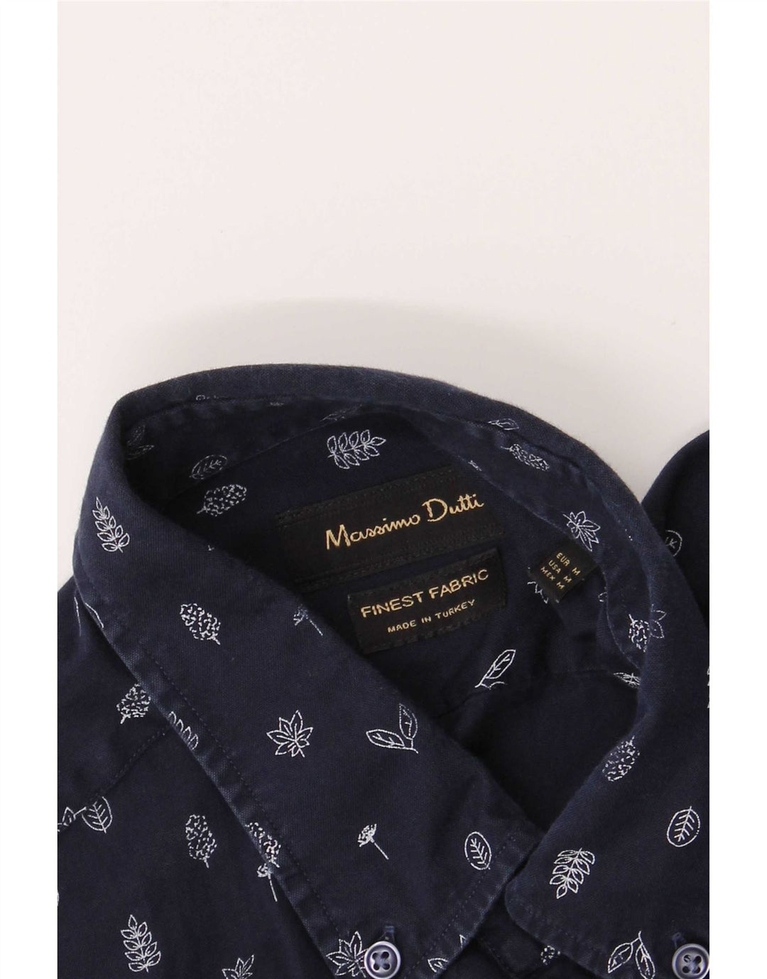 Cămașă Massimo Dutti Bărbați Mediu Bleumarin Floral