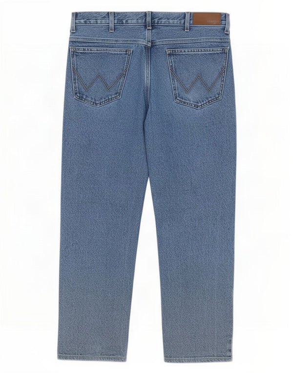 Blugi drepti pentru bărbați Wrangler W36 L32 Bumbac albastru
