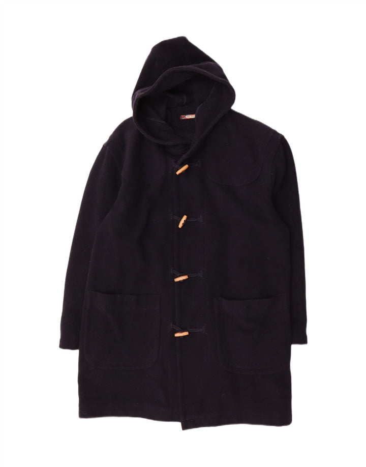 Palton Sisley pentru bărbați Relaxed Elegance, cu glugă, UK 36, lână, bleumarin, mic