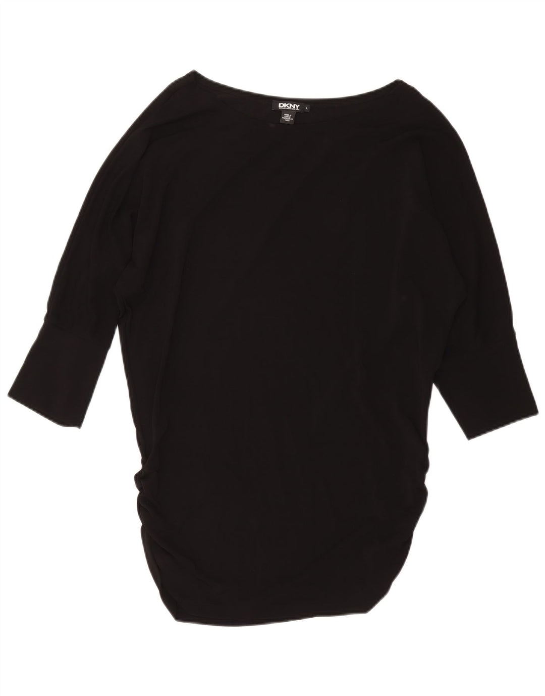 DKNY Rochie tunică liliac pentru femei UK 16, mare, neagră, viscoză