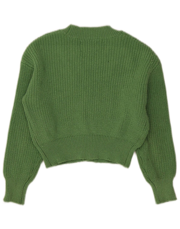 Pulover Crop Cardigan Fete Zara 9-10 Ani Poliester Verde