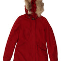 Woolrich Palton supradimensionat cu glugă pentru femei UK 10 Mic Burgundy